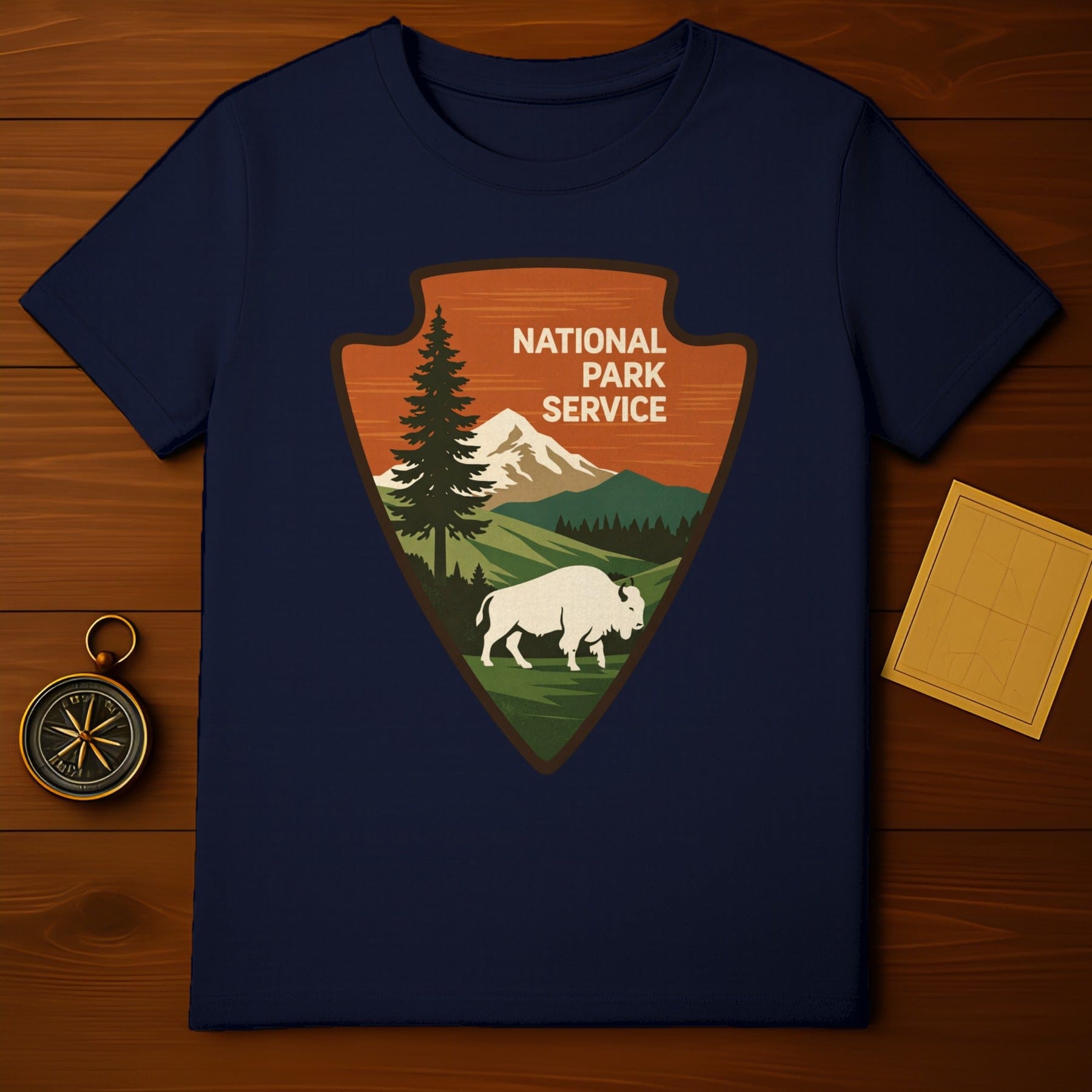 National Park Service Bison Mountain Forest Arrowhead product type
National Park Service
NPS Arrowhead Logo
Bison Graphic
Mountain Landscape
Forest Design
Wildlife Art
Outdoor Adventure
Nature Lover
Park Enthusiast
Vintage Style
Retro Design
Wilderness Explore
Travel Souvenir
Conservation Theme
American Bison
Scenic View
Explore USA
Ranger Style
Buffalo Illustration
National Parks