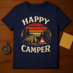 Happy Camper Sunset Graphic T-Shirt Camping Product