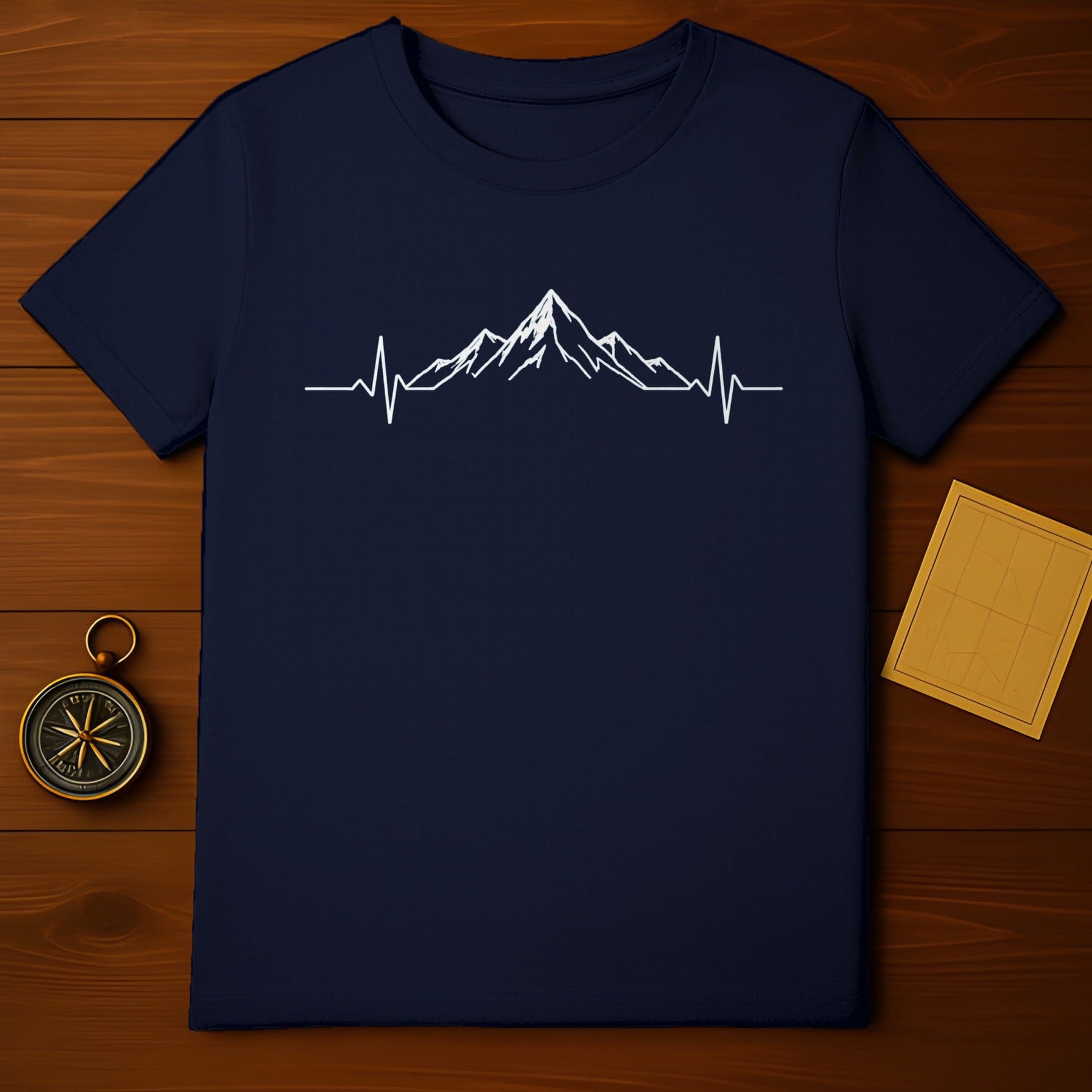 Mountain Range Heartbeat Graphic T-shirt