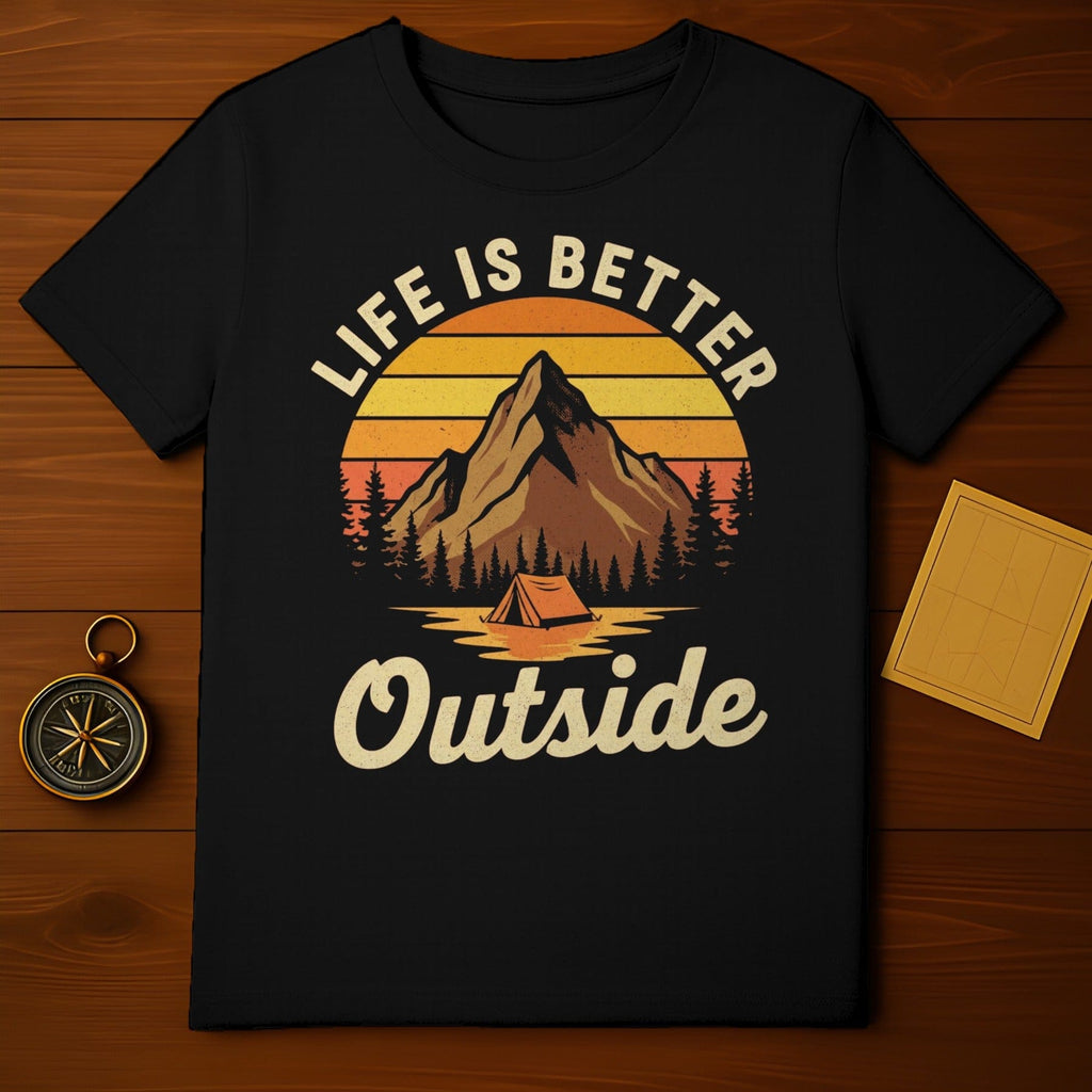 Life is Better Outside Camping Adventure T-Shirt