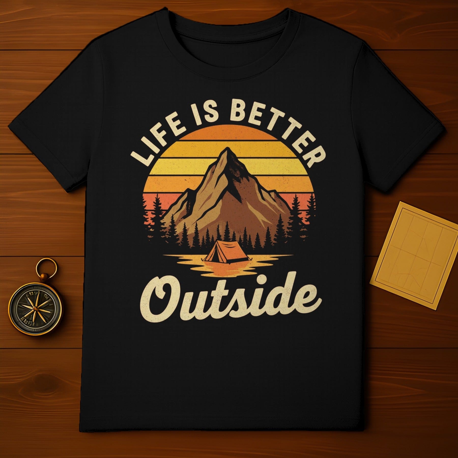 Life is Better Outside Camping Adventure T-Shirt