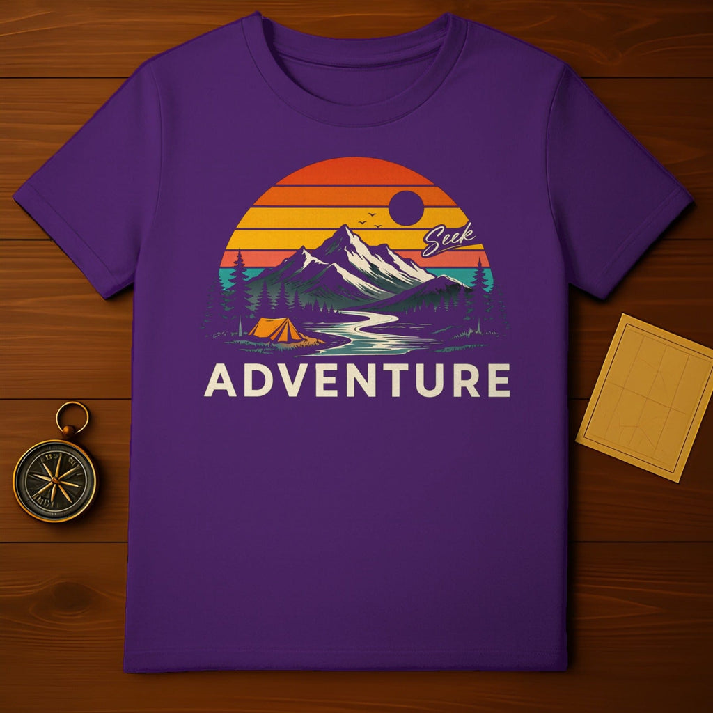 Seek Adventure Mountain Camping Graphic Tee Shirt