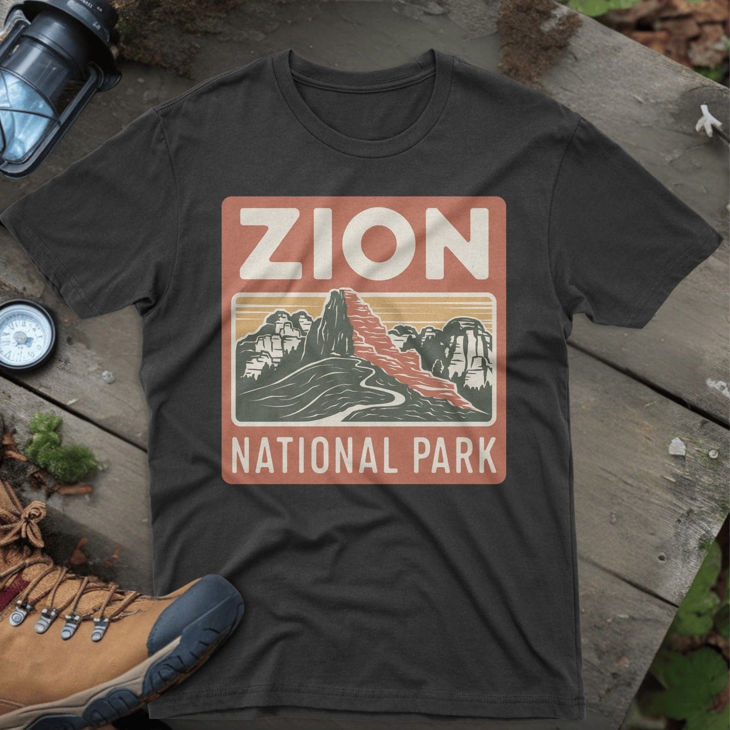 Retro Zion National Park Graphic T-Shirt Product
