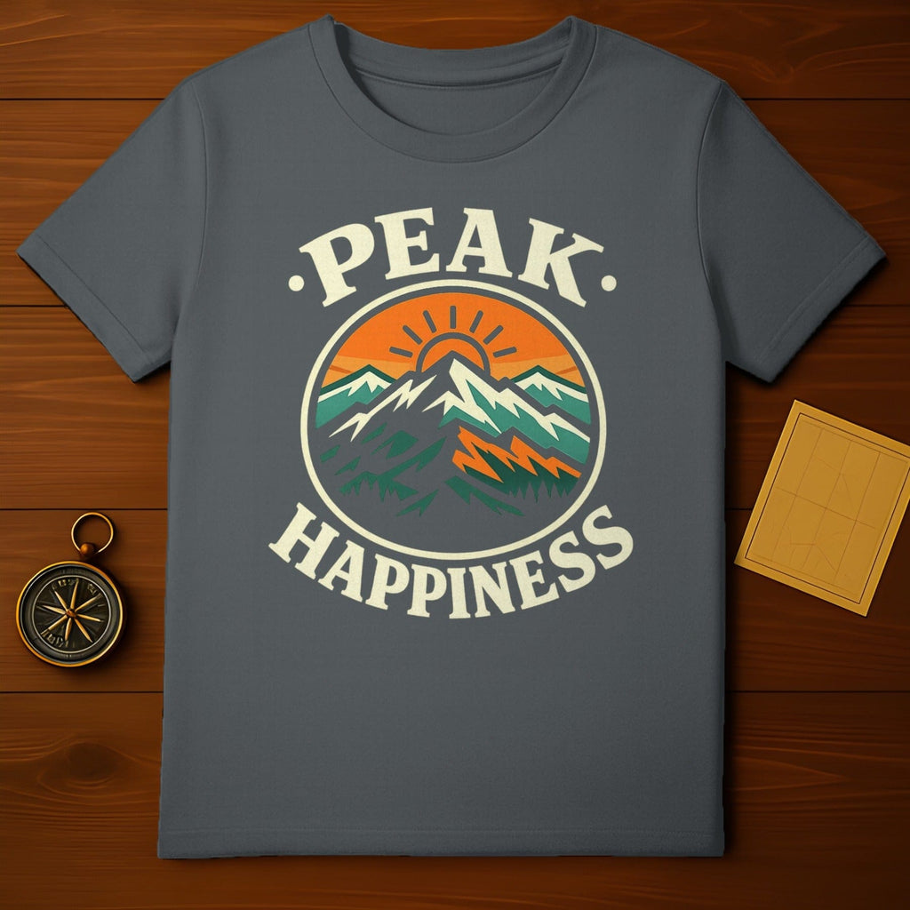 Peak Happiness Mountains Graphic Tee Shirt