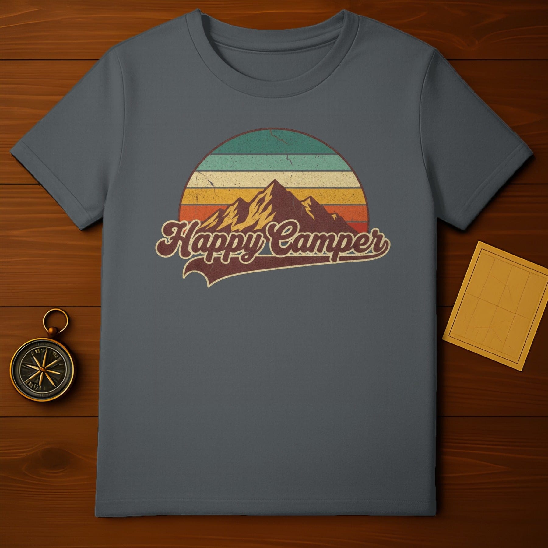 Retro Happy Camper Graphic Tee Camping T-shirt