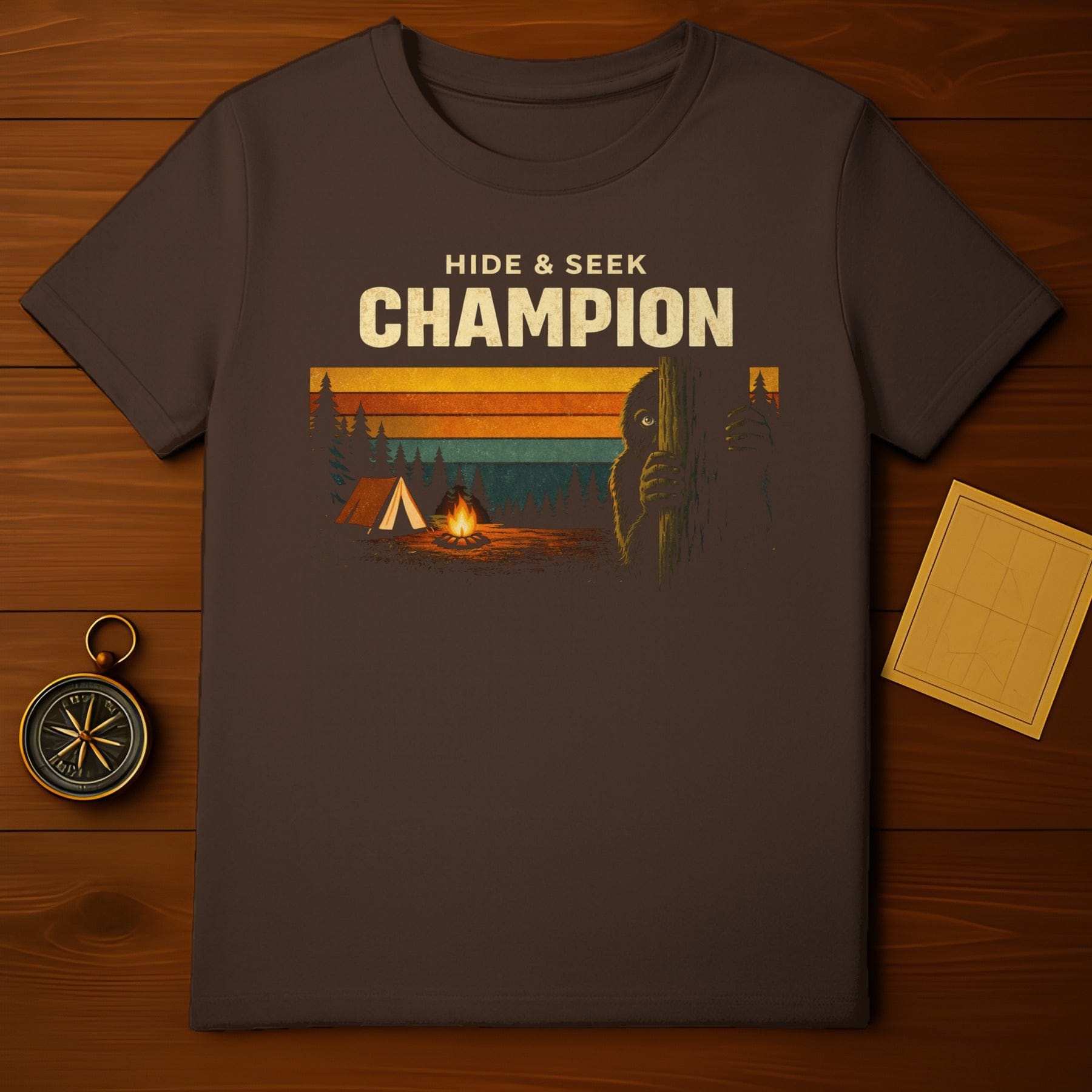 Hide & Seek Champion Retro Camping T-Shirt