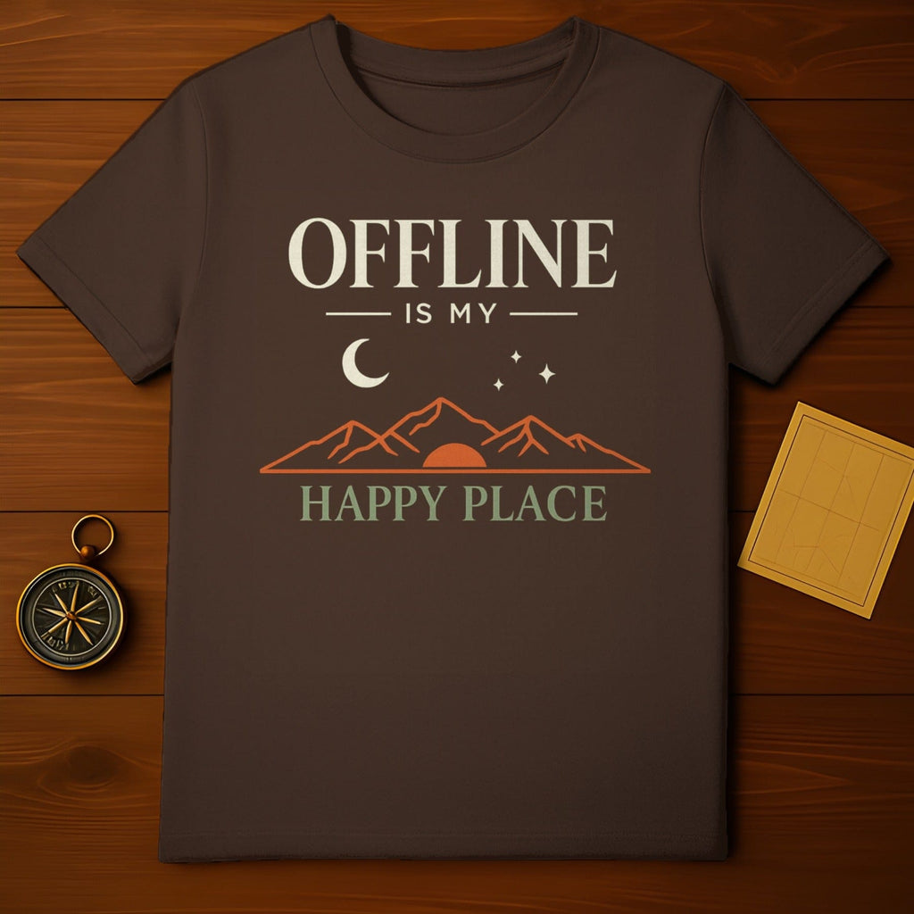 OFFLINE IS MY HAPPY PLACE Mountains Moon Stars Sun product type
