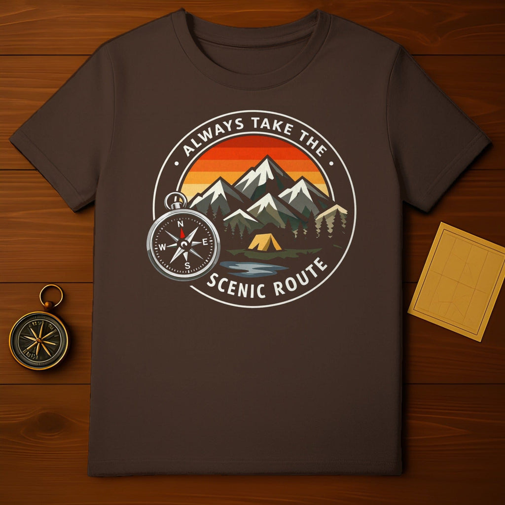 Always Take the Scenic Route Compass Shirt Product