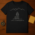 Life is Wanderful Hiker and Dog T-Shirt