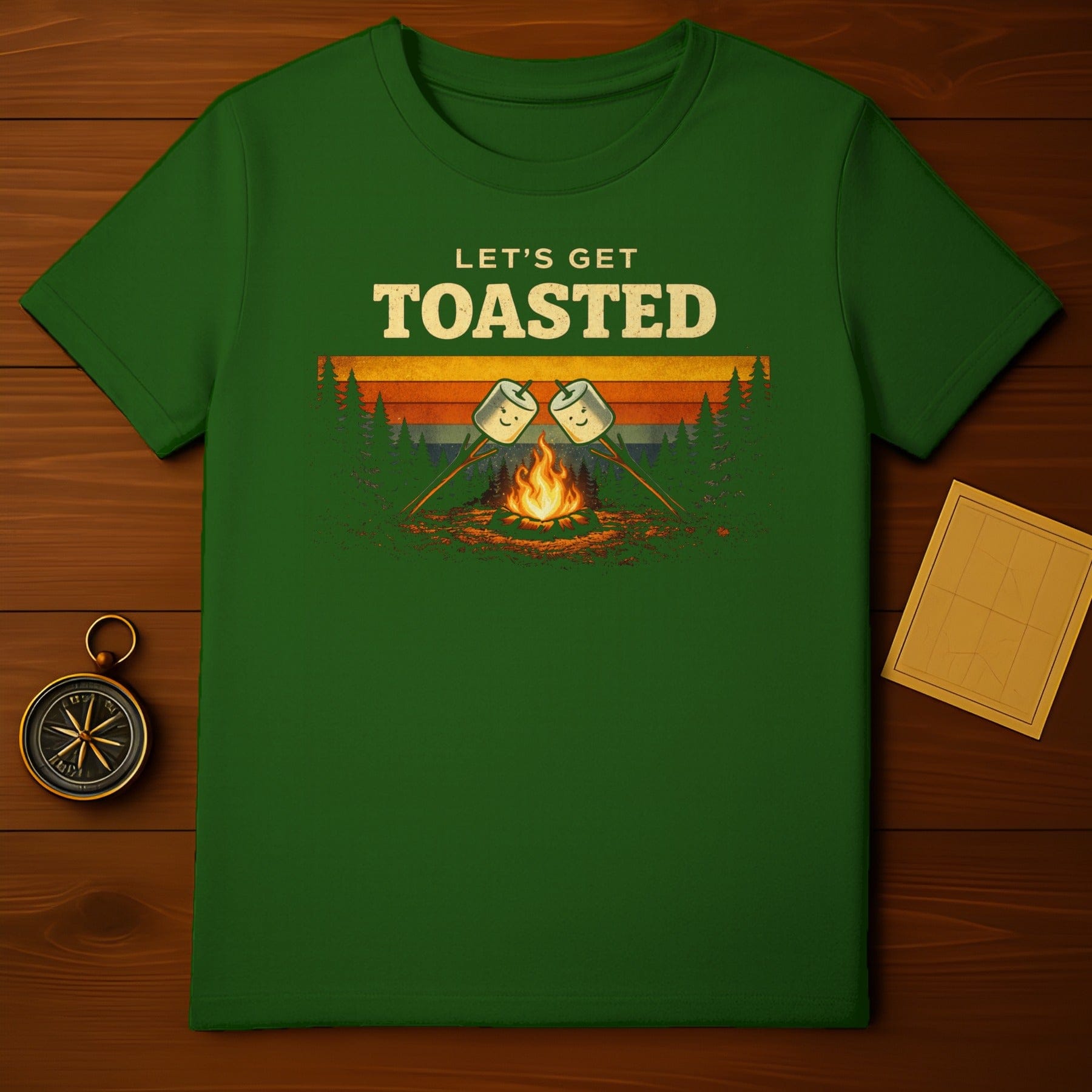 Let's Get Toasted Campfire Marshmallow T-shirt