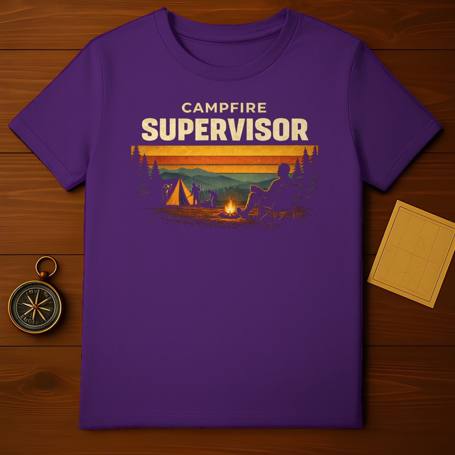 Campfire Supervisor Outdoor Graphic T-Shirt