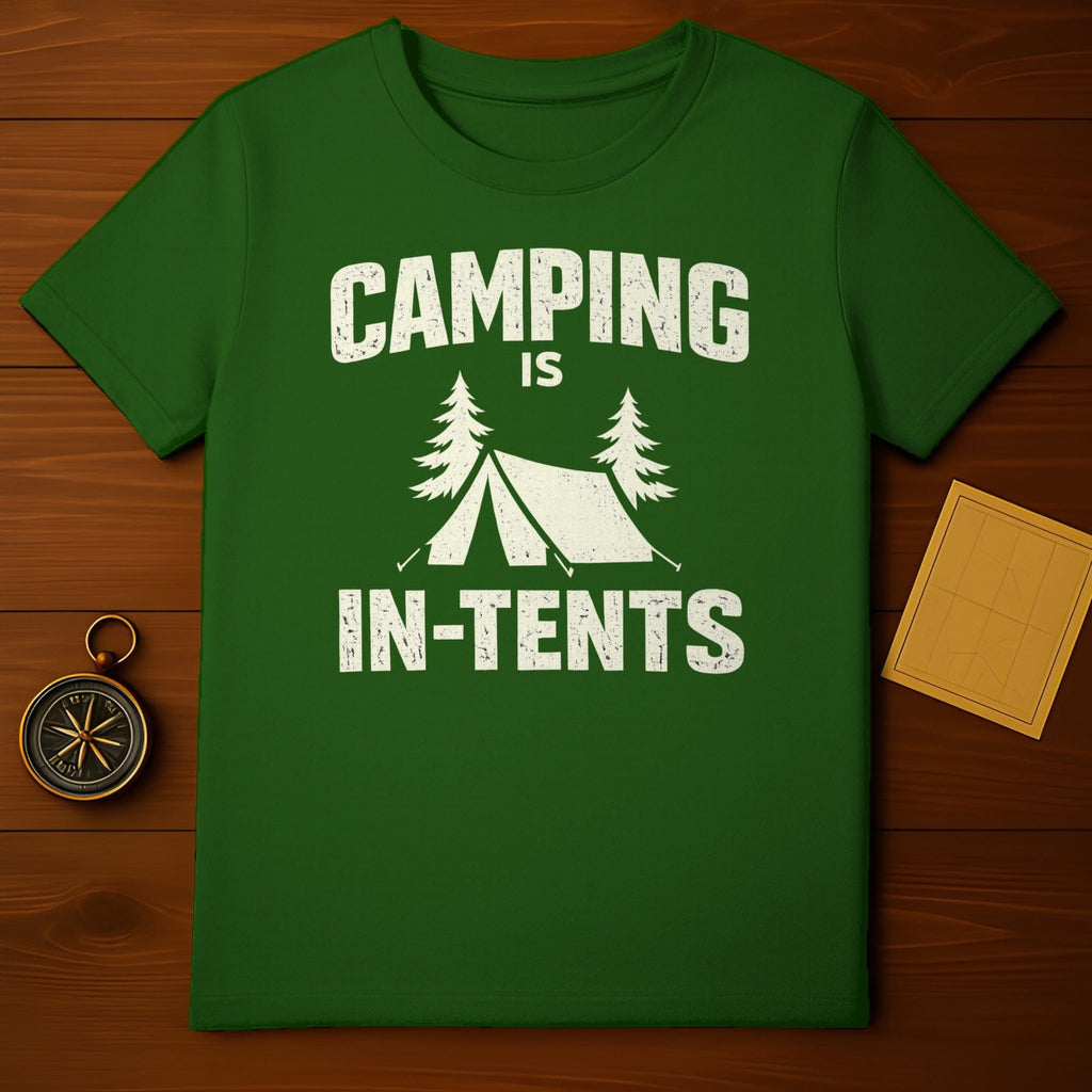 Camping Is In-Tents Pun Forest Outdoors T-shirt