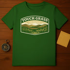 Touch Grass Scenic Nature Design Green T-Shirt