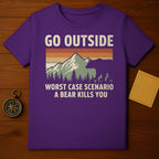 Go Outside Worst Case Scenario Bear Kills You T-shirt