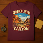 Red Rock Canyon Nevada Landscape Desert View T-Shirt