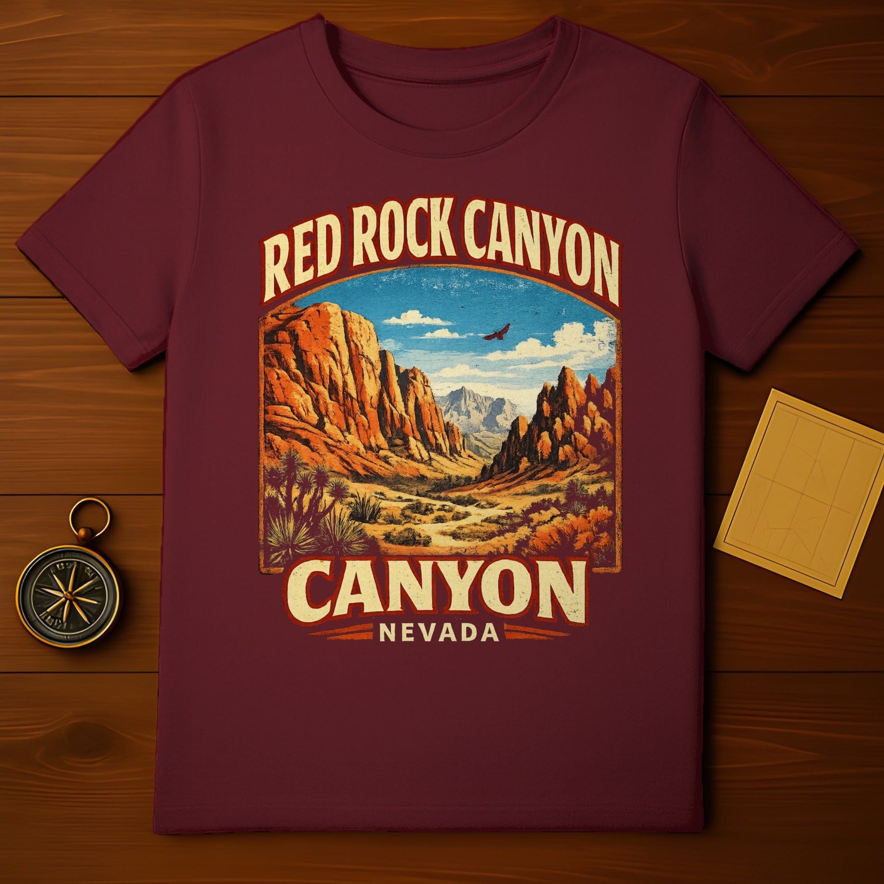 Red Rock Canyon Nevada Landscape Desert View T-Shirt