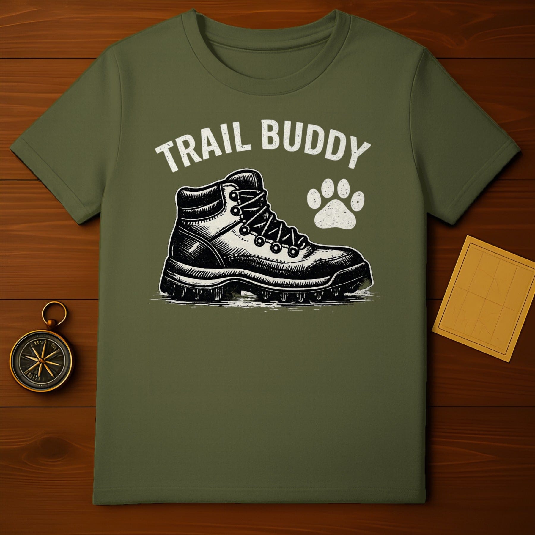 Trail Buddy Hiking Boot Paw Print Outdoor Adventure product type
hiking
boot
paw print
outdoor
adventure
nature
pet lover
dog lover
camping
explore
wilderness
mountain
walking
companion
forest
green
rustic
trekking
travel enthusiast
pet owner gift
outdoor life
hiking boot
paw print design
nature lover