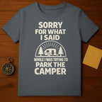 Sorry For What I Said Parking The Camper product type
Camping
Campervan
RV Life
Funny Quote
Outdoor
Adventure
Nature Lover
Road Trip
Parking Humor
Sorry Saying
Graphic Design
Forest
Travel
Van Life
Camp Life
Humorous
Driving Quote
Unique Design
Outdoorsy
Getaway