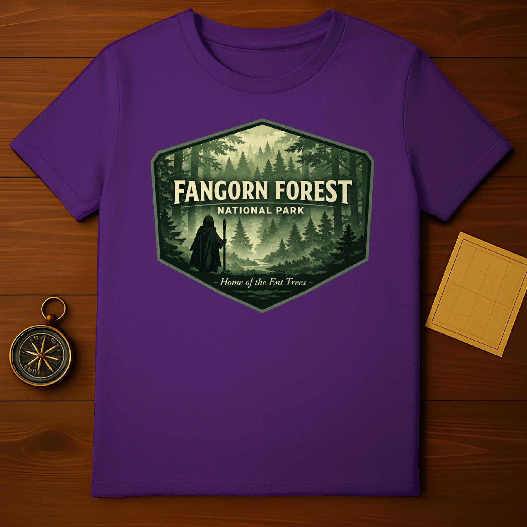 FANGORN FOREST NATIONAL PARK Home of the Ent Trees product type
Fangorn Forest
National Park
Ent Trees
Lord of the Rings
Middle Earth
Fantasy Forest
Wizard Figure
Hooded Staff
Purple Tee
Graphic Shirt
Adventure Theme
Mythical Wood
Tree Spirit
Geek Culture
Fandom Apparel
Tolkien Inspired
Nature Emblem
Magical Realm
Forest Design