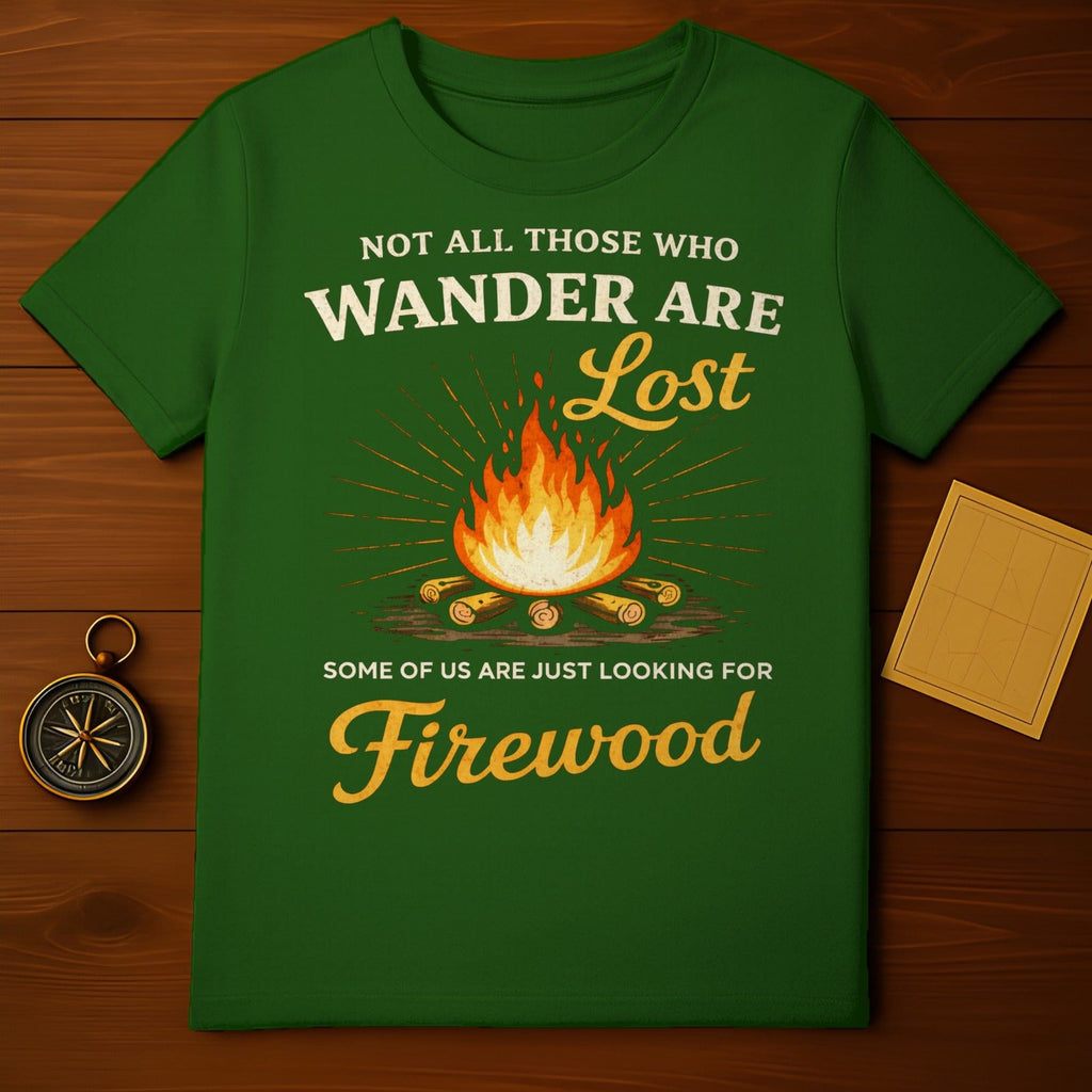 Not All Those Who Wander Are Lost Firewood T-shirt