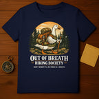 Out of Breath Hiking Society Funny Duck T-shirt