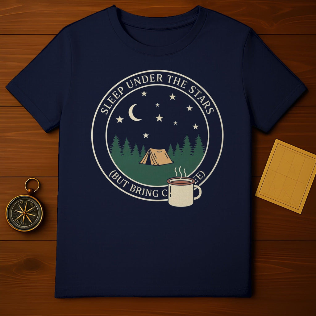 Sleep Under the Stars But Bring Coffee T-Shirt