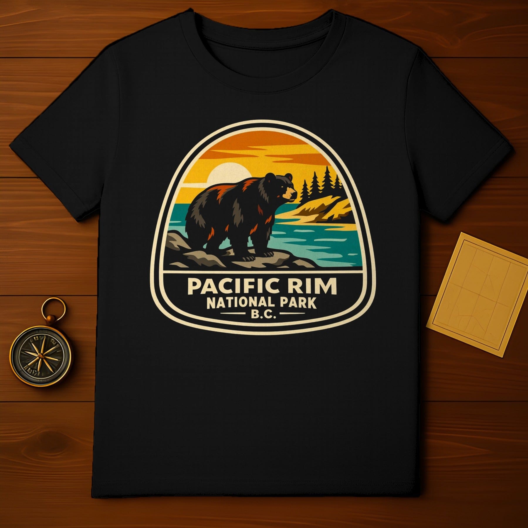 PACIFIC RIM NATIONAL PARK B.C. Bear Ocean Wilderness Scene product type