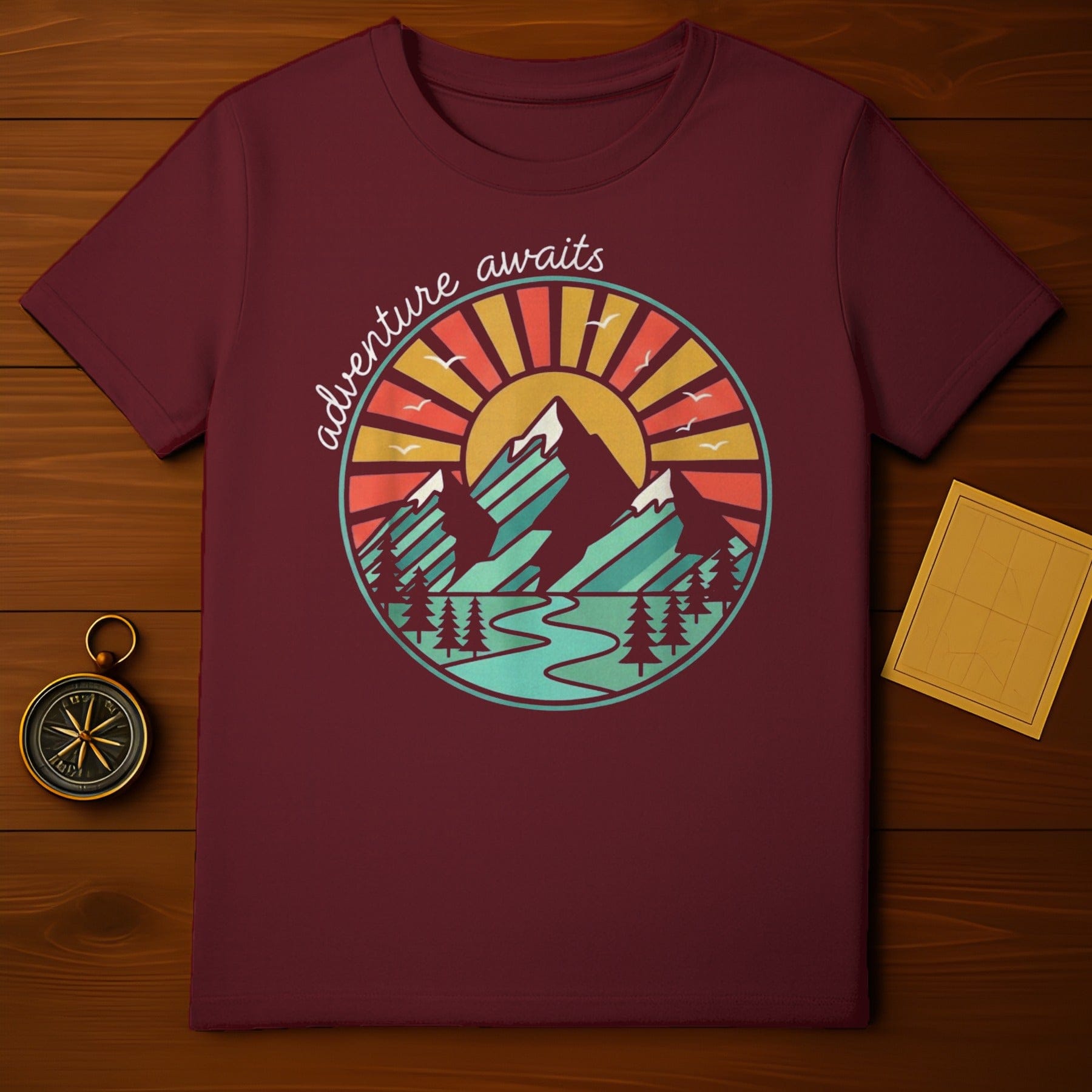 Adventure Awaits Scenic Nature Graphic T-Shirt