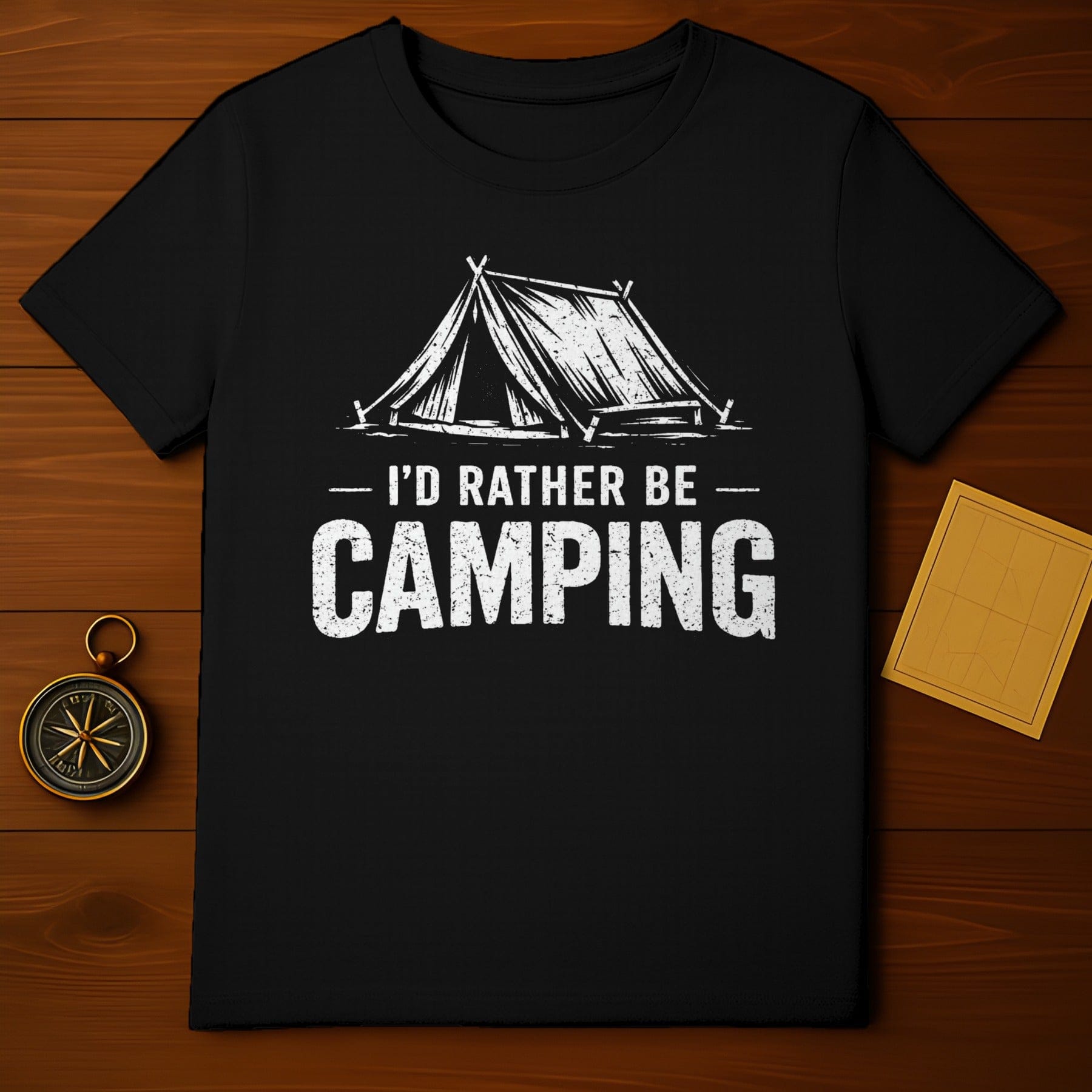 I'd Rather Be Camping Graphic Tee Shirt