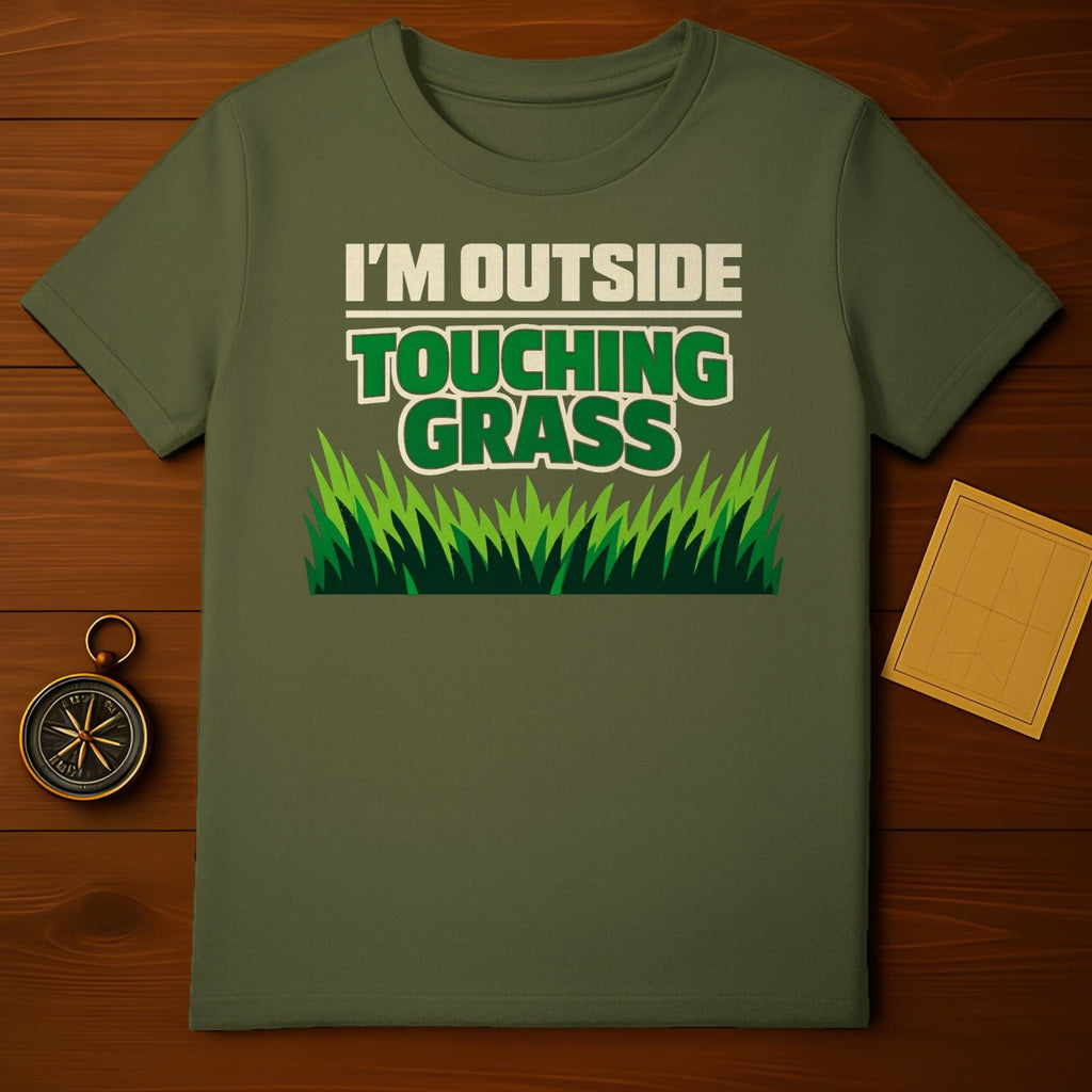 I'M OUTSIDE TOUCHING GRASS Outdoor Fun T-shirt product type
Touching Grass, I'm Outside, Funny T-shirt, Humor Graphic, Outdoor Life, Nature Lover, Green Grass, Casual Tee, Apparel, Clothing, Unique Shirt, Gamer Meme, Digital Detox, Go Outside, Sarcasm Shirt, Statement Tee, Trendy Design, Quote T-shirt, Nature Inspired, Graphic T-shirt