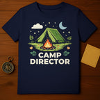 Camp Director Tent Fire Under Moon and Stars Shirt