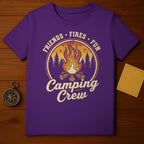 Friends Fires Fun Camping Crew Graphic T-Shirt