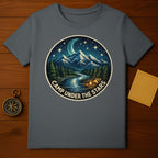 Camp Under The Stars Mountain Night Scene T-shirt product type