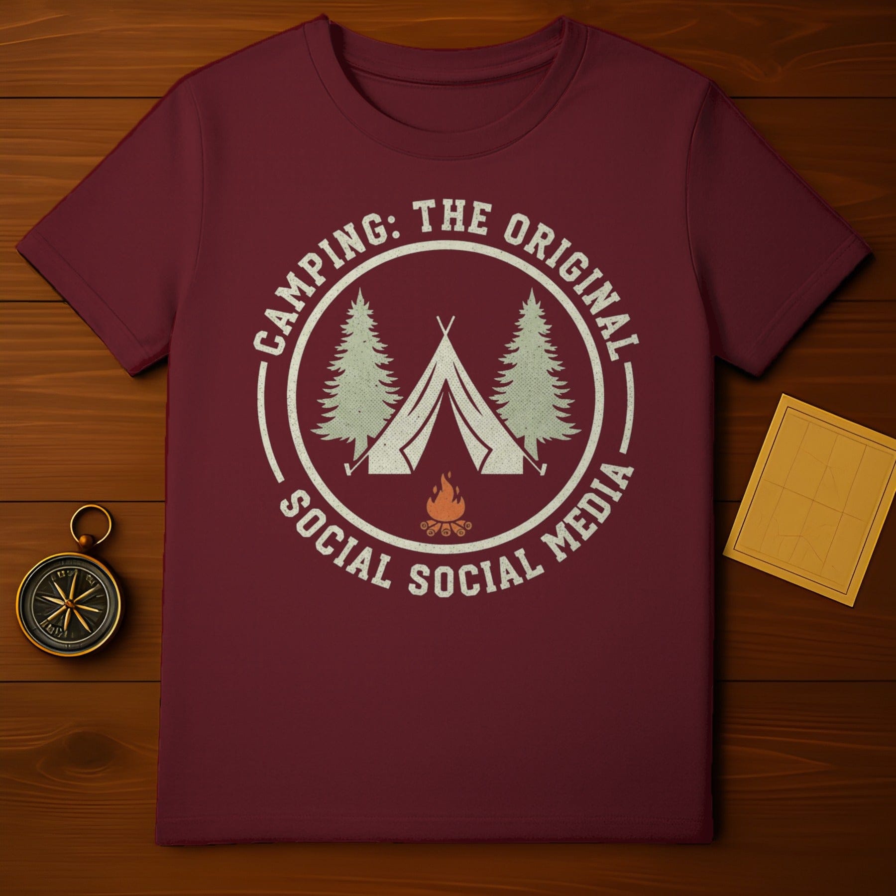 Camping The Original Social Social Media T-shirt
