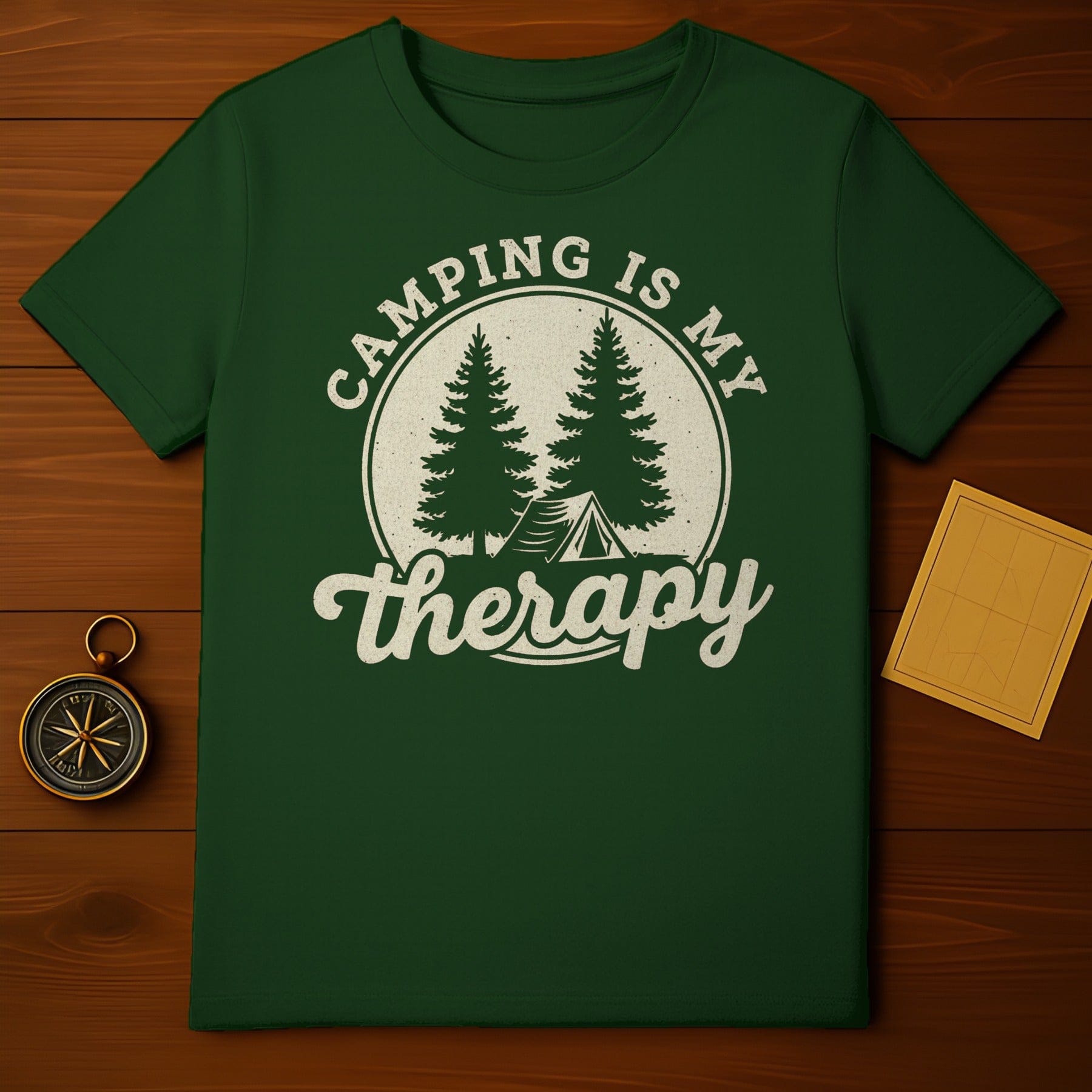 Camping Is My Therapy Graphic Tee Shirt