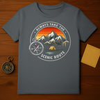 Always Take The Scenic Route Camping T-shirt Product