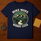 Hike More Worry Less Graphic Tee for Outdoor Enthusiasts