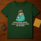I'm an Outdoor Person Funny Quote Coffee Bear T-shirt