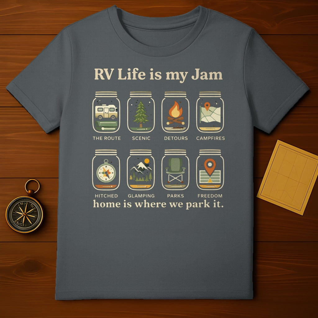 RV Life is My Jam Scenic Detours Campfires Tshirt