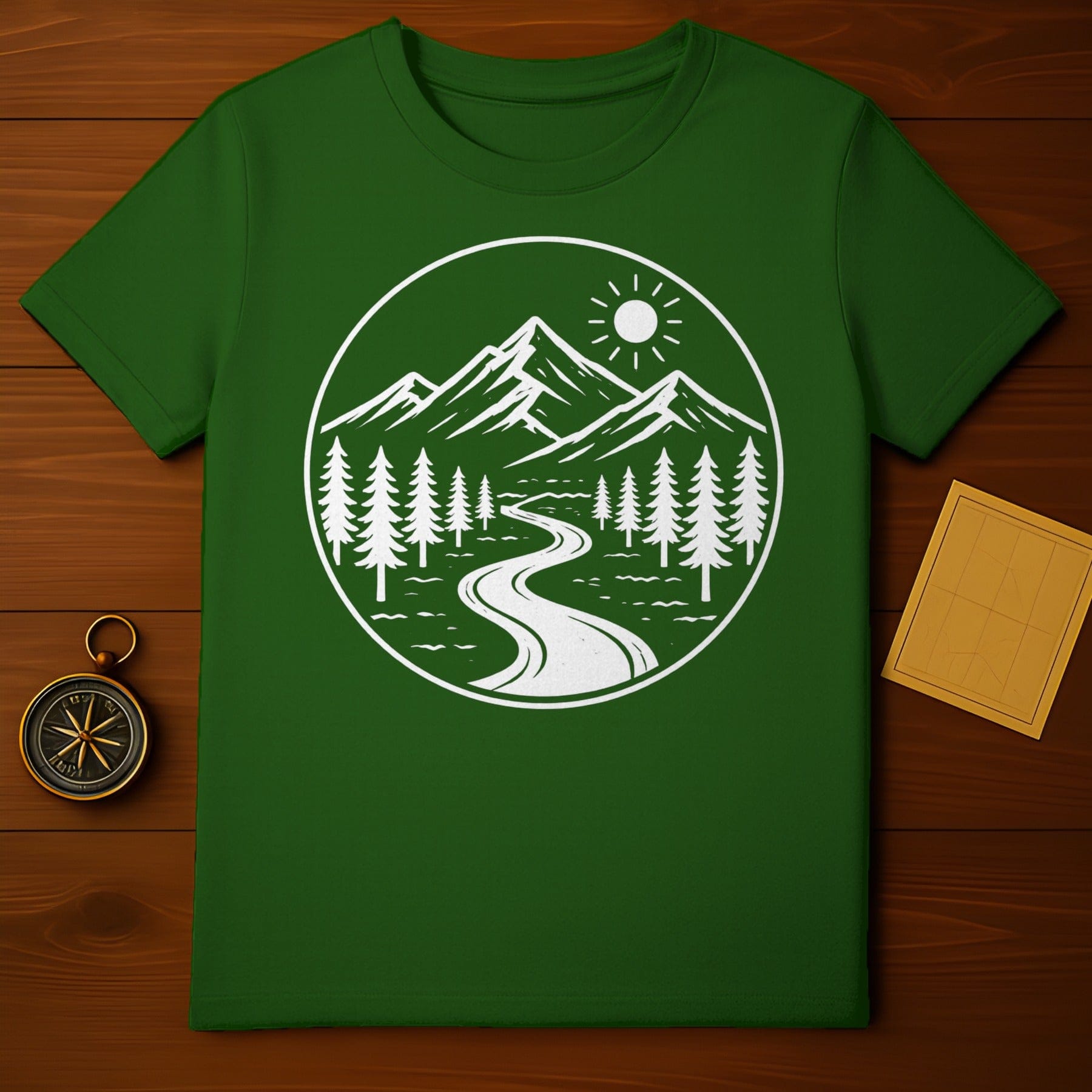 Adventure Mountain Road Forest Graphic T-shirt