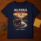 Alaska The Last Frontier Est 1959 Bear Mountain T-shirt
Alaska
Last Frontier
Bear
Grizzly Bear
Mountains
Pine Trees
River
Sunset
Nature
Wildlife
Wilderness
Est 1959
Vintage Style
Retro Design
Outdoor
Adventure
Explore
USA
Travel
Landscape