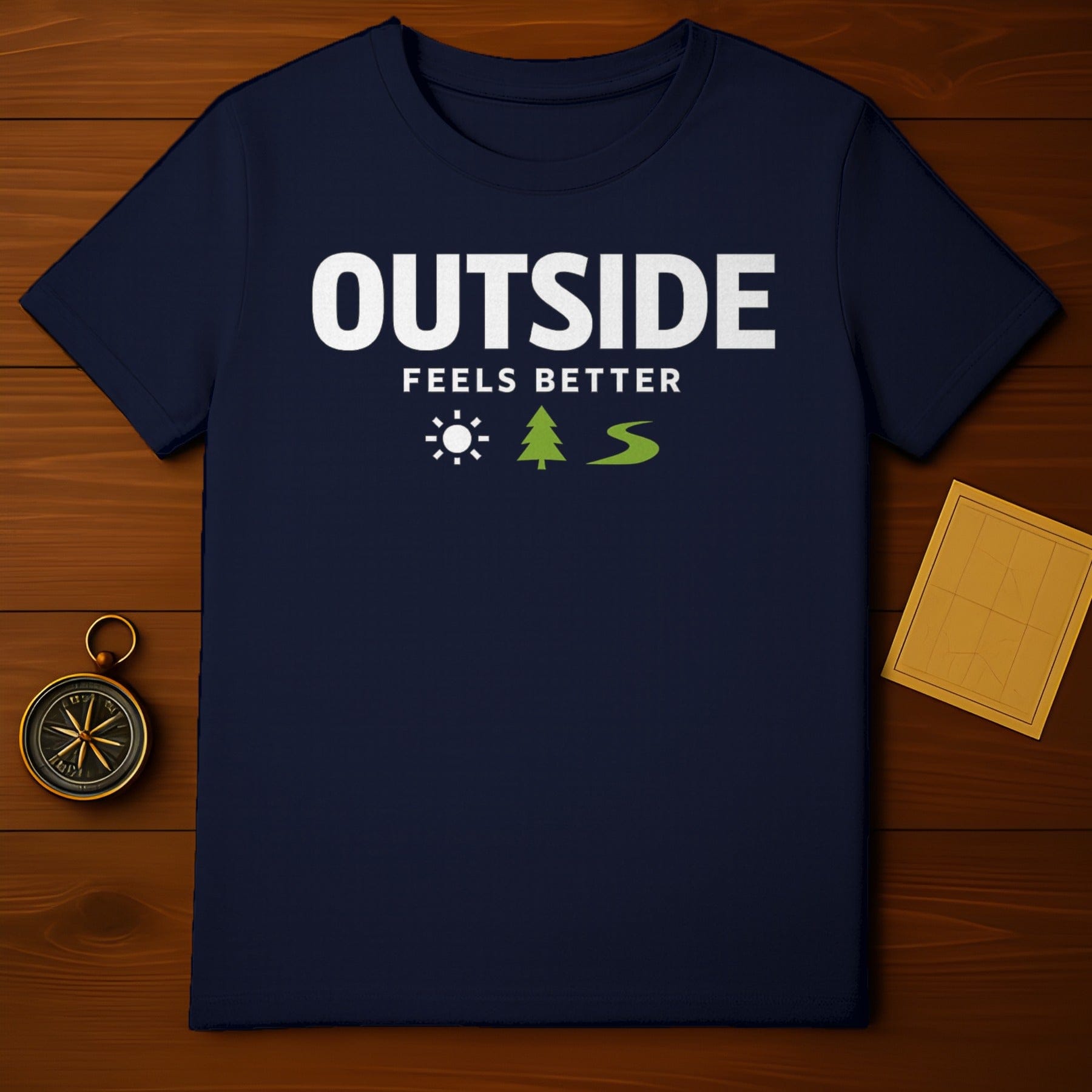 Outside Feels Better Graphic Design T-Shirt