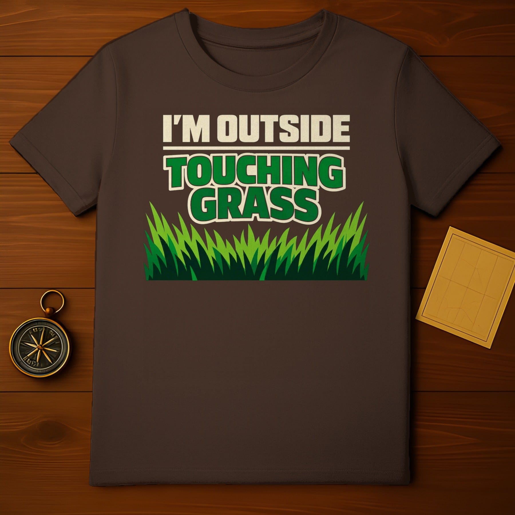 I'M OUTSIDE TOUCHING GRASS Funny Quote Saying product type