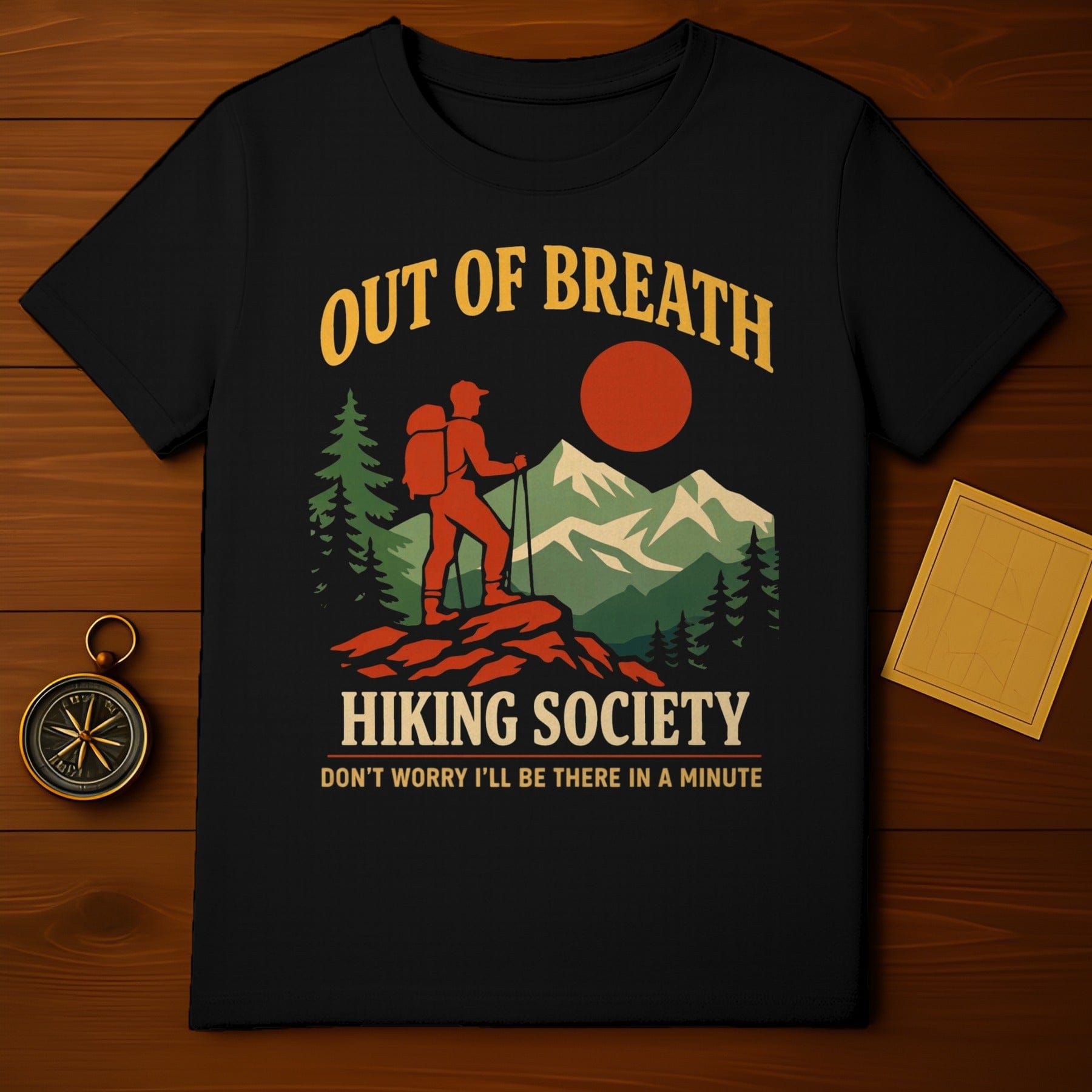 Out of Breath Hiking Society Shirt Adventure Clothing