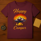 Happy Camper T-Shirt with Scenic Mountain Graphic