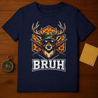 Cool Deer in Sunglasses with BRUH Text Graphic Tee