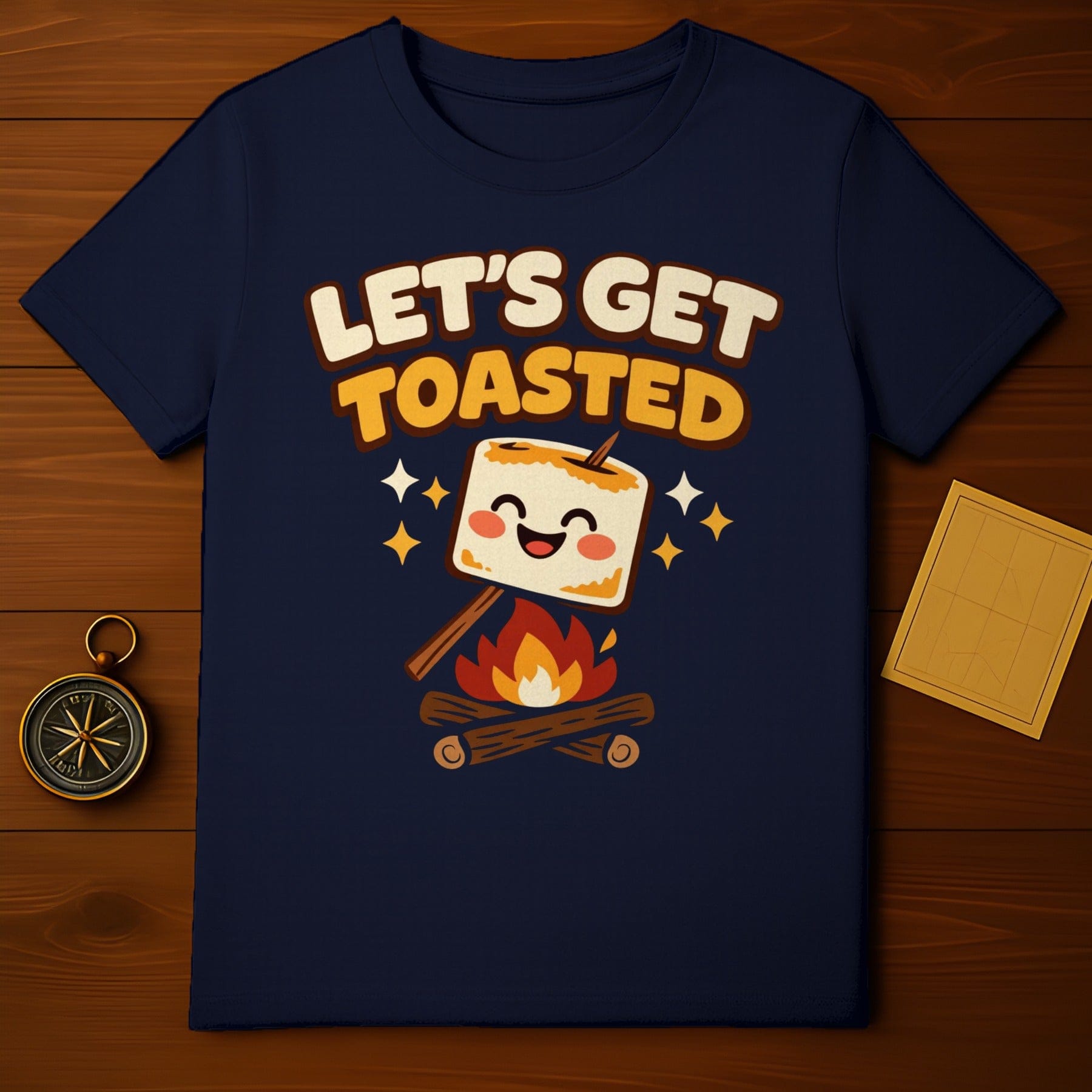Let's Get Toasted Marshmallow Campfire Fun T-Shirt product type
T-shirt
Camping
Marshmallow
Campfire
Smores
Toasted
Funny
Cute
Graphic Tee
Outdoor
Summer
Adventure
Bonfire
Nature
Gift
Unisex
Apparel
Short Sleeve
Novelty
Cartoon