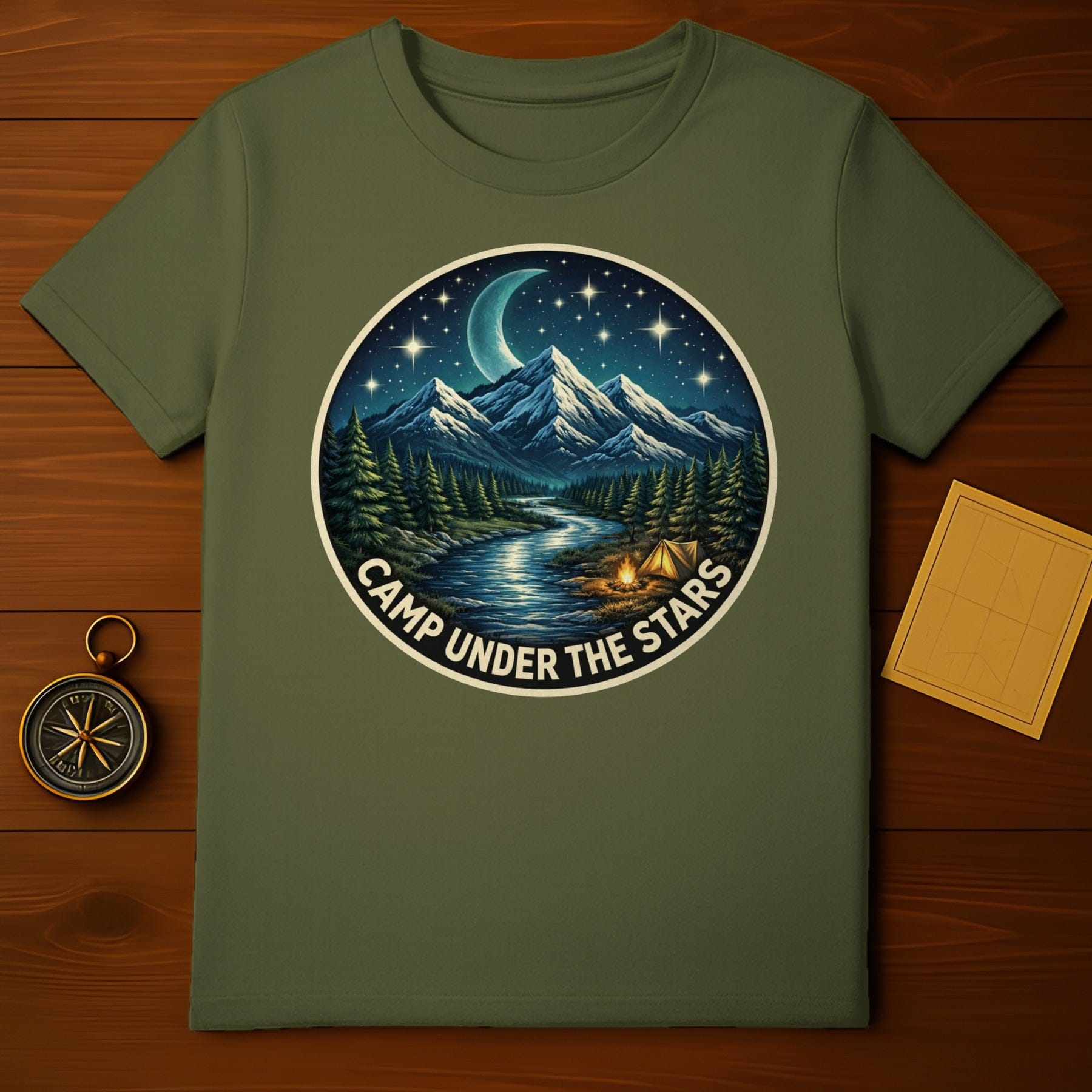 Majestic Mountains Camp Under The Stars Scenic product type
Camping
Outdoors
Nature
Stars
Mountains
Adventure
Nightsky
Forest
River
Campfire
Moon
Graphictee
Outdoorapparel
Wilderness
Campingtrip
Starrynight
Pine trees
Scenicdesign
Tentcamping
Explorenature