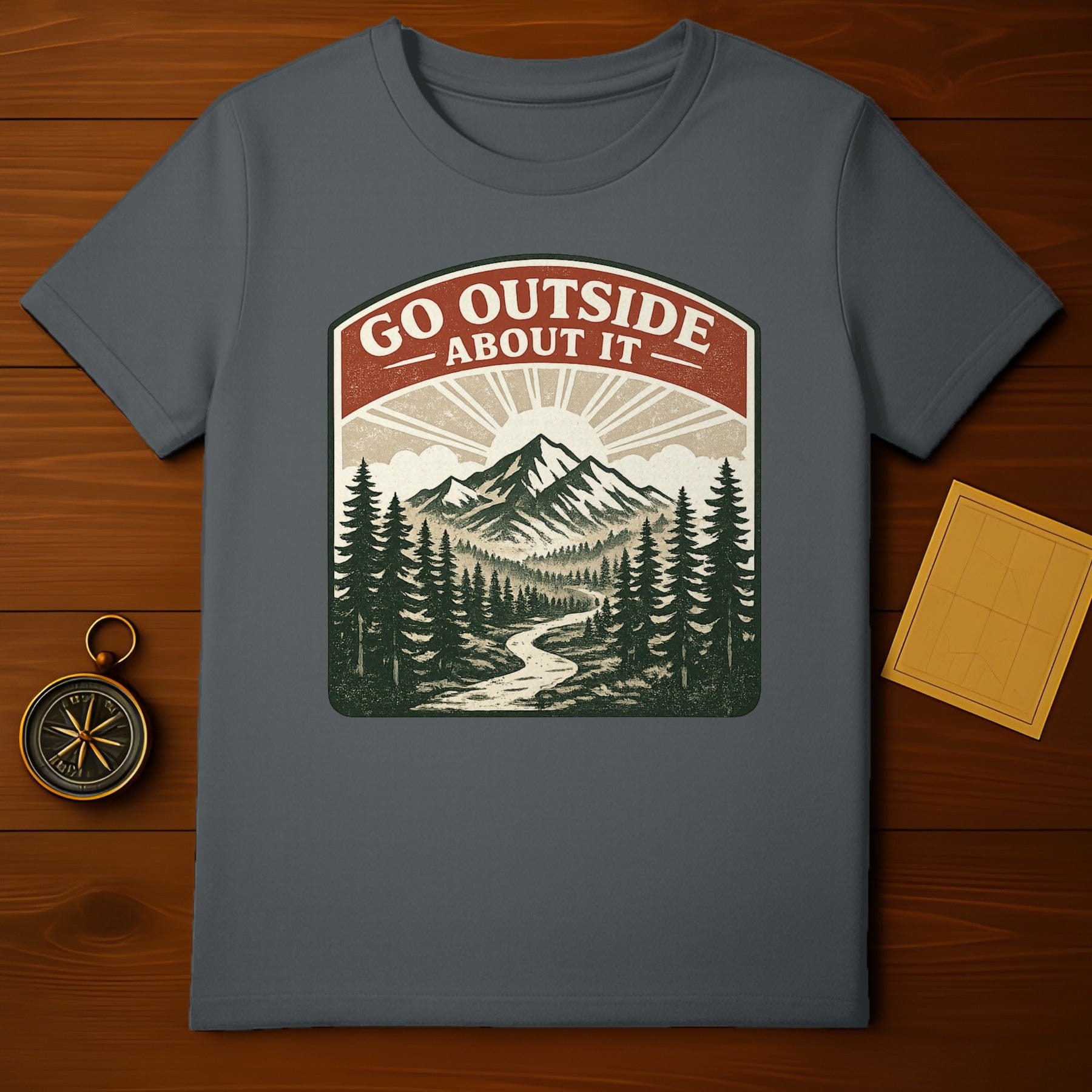 Go Outside About It Mountain Landscape Adventure Shirt