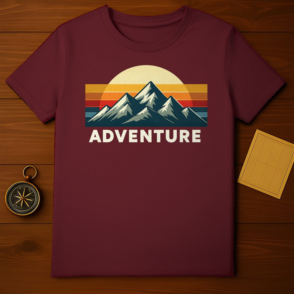 Adventure Mountain Sunset Graphic T-Shirt